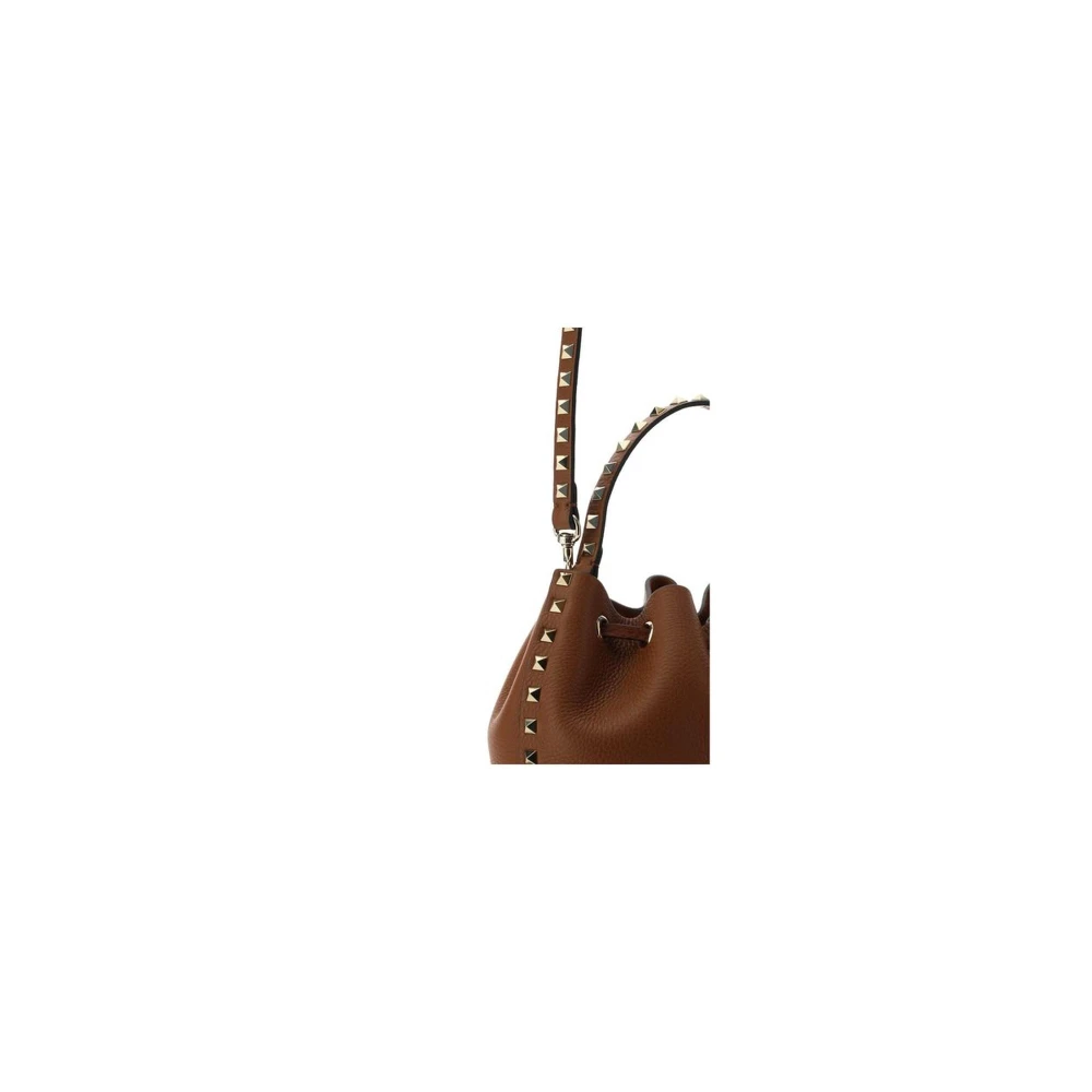 Valentino Garavani Studded Trekkoord Emmer Tas met Monogram Brown Dames
