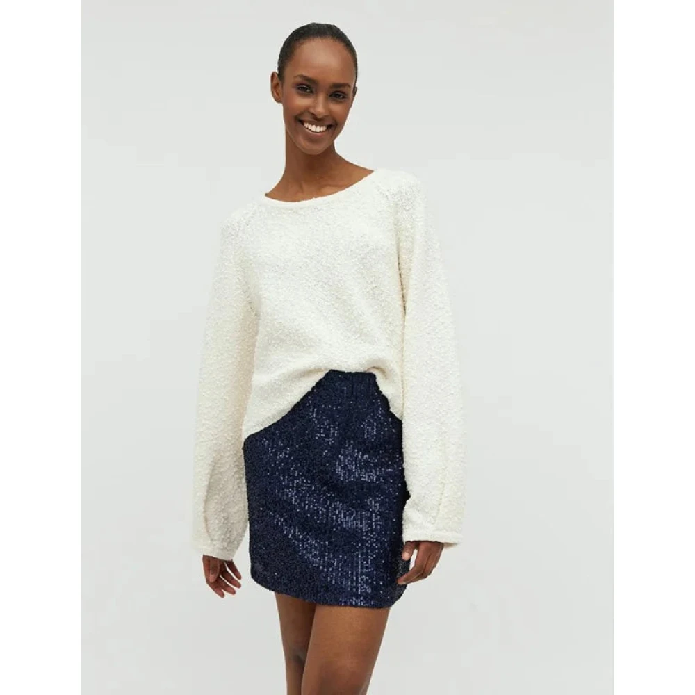 MbyM Blauwe Pailletten Mini Rok voor elke gelegenheid Blue Dames