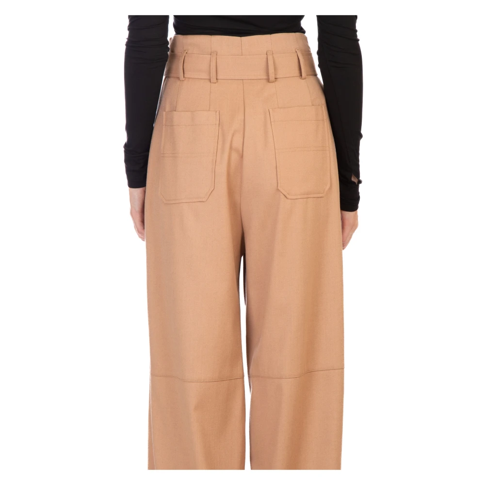 pinko Pacman Flanellen Broek Beige Dames