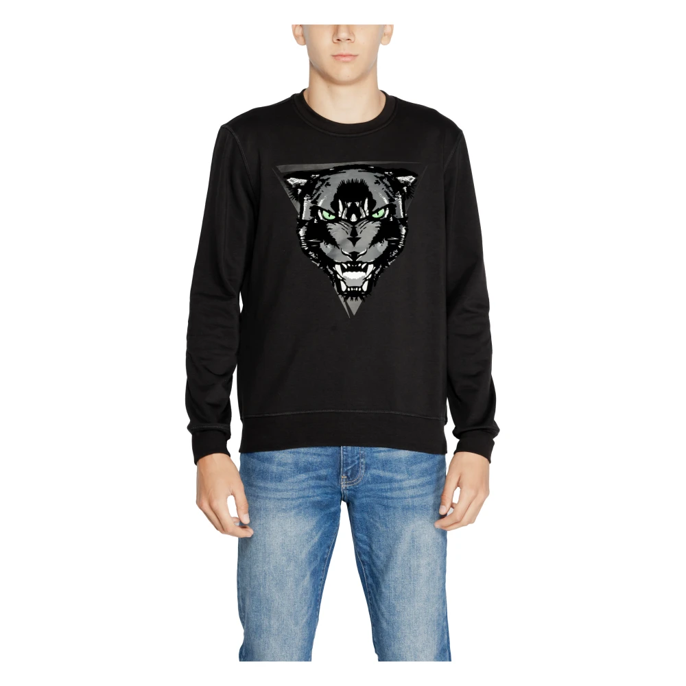 Antony Morato Zwarte Print Sweatshirt Mannen Herfst Winter Black Heren