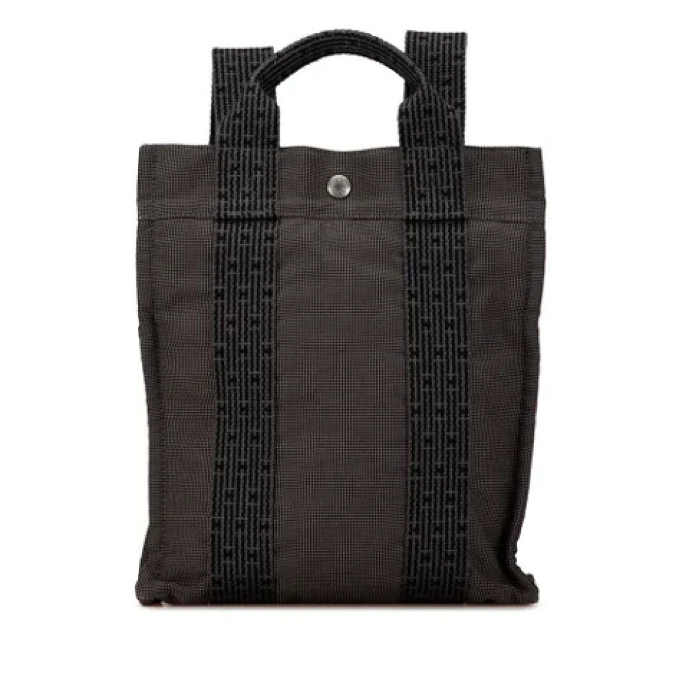 Hermès Vintage Pre-owned Canvas hermes-bags Gray Dames