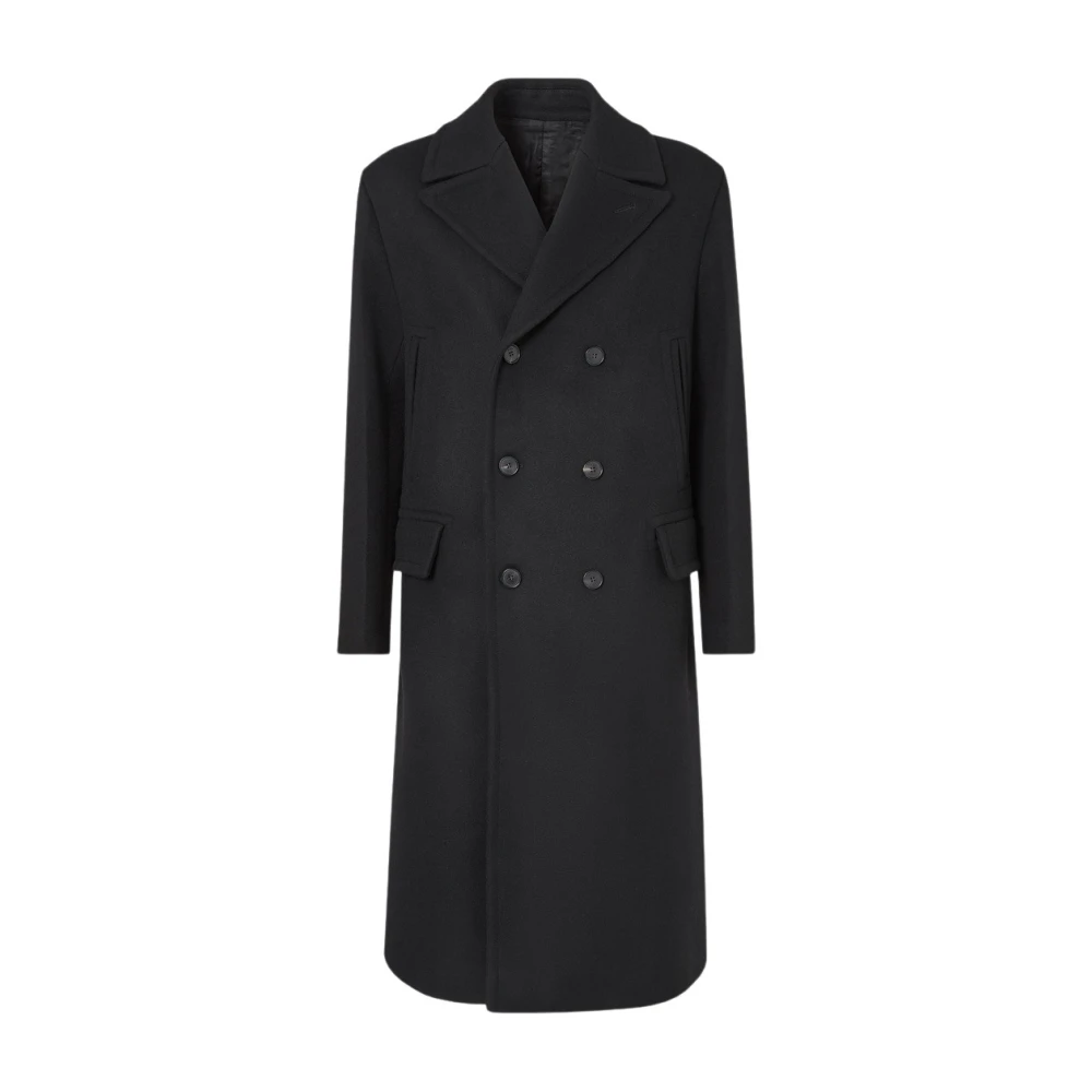 Fendi , Double-Breasted Coats, Male, Black, M, Coat Db