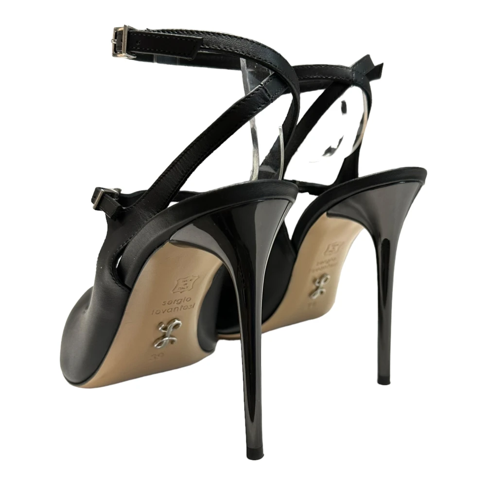 Sergio Levantesi Polyester sandalen met enkelarmband Black Dames