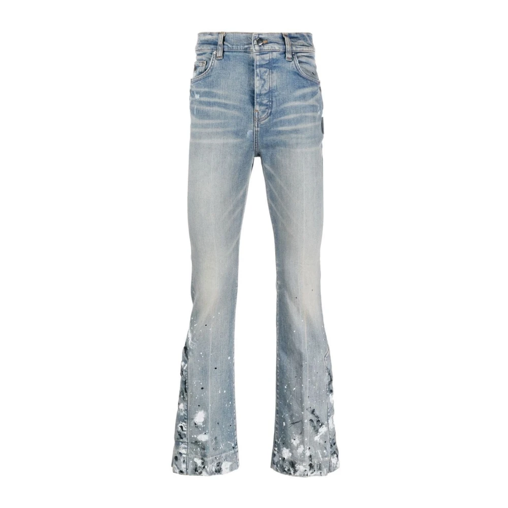 Amiri Verfspat Flare Jeans 'Clay Indigo' Blue Heren