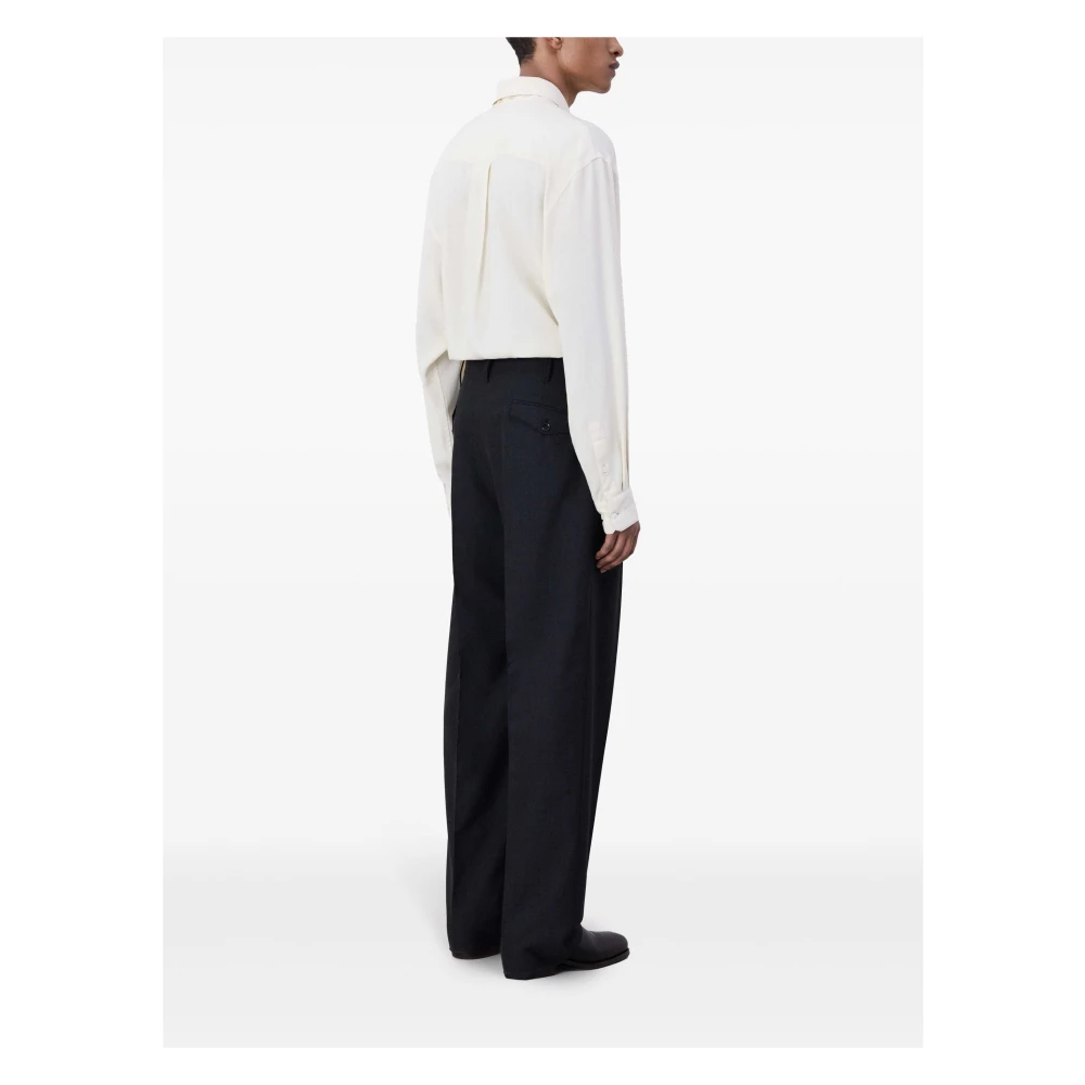 Lemaire Stijlvolle Geplooide Broek Black Heren