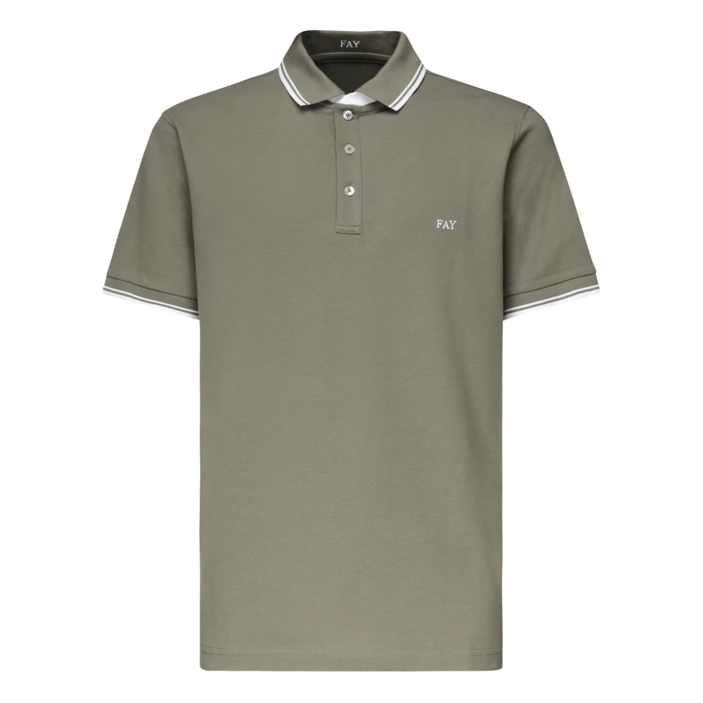 Fay - Tops > Polo Shirts - Green - Fay - Modalova