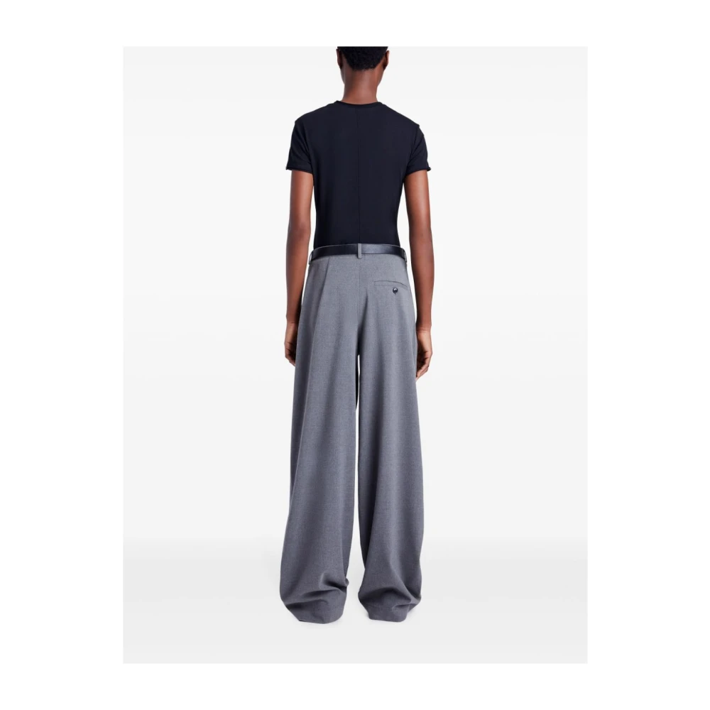 Proenza Schouler Hoge taille flanellen broek wijde pijpen Gray Dames