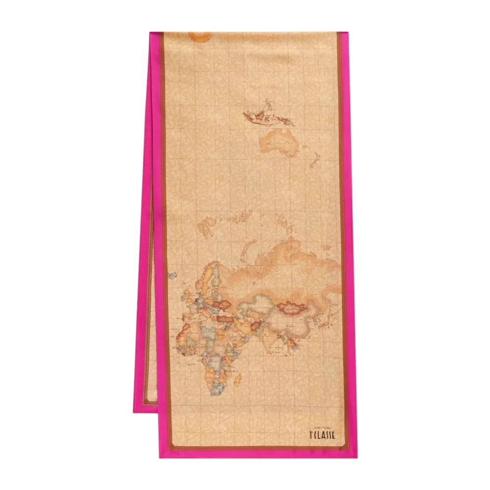 Alviero Martini 1a Classe Zijden Sjaal Geo Classic Design Multicolor Dames