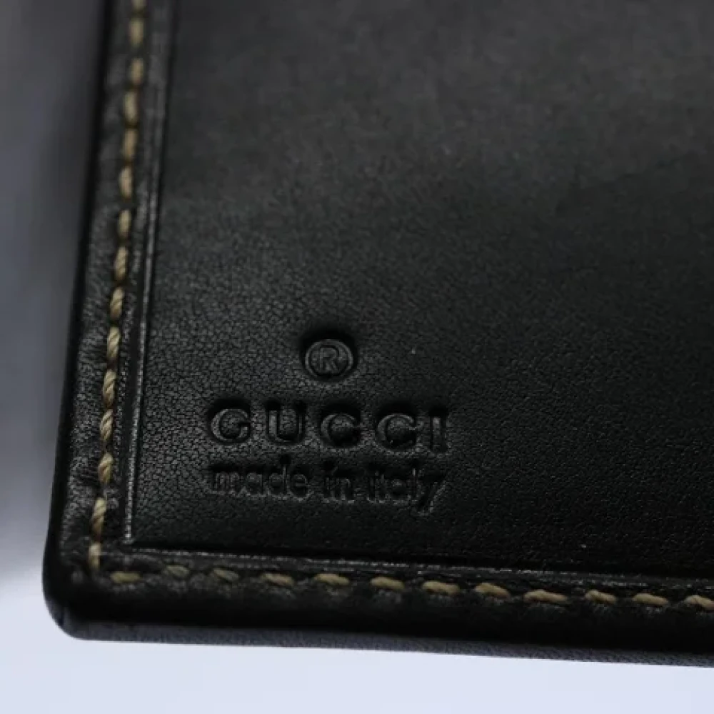 Gucci Vintage Pre-owned Leather wallets Black Dames