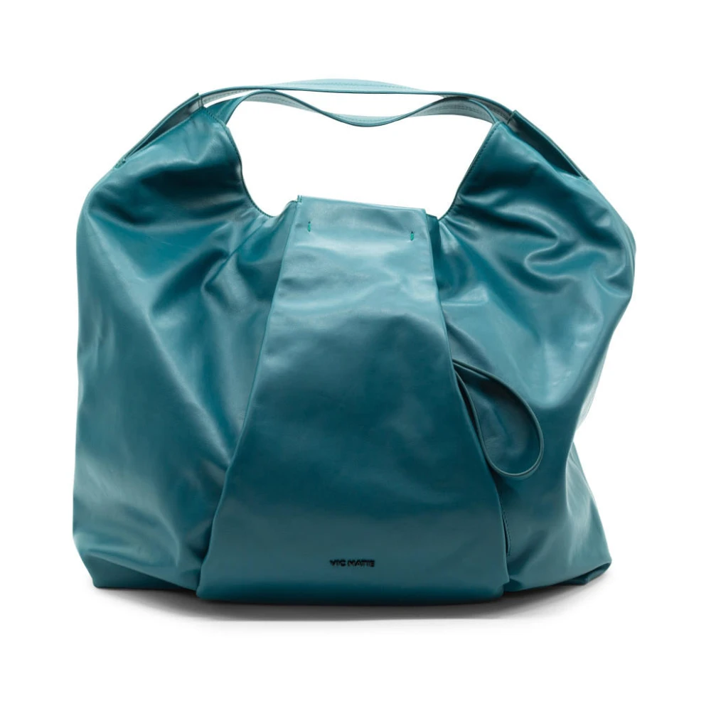 Vic Matié Maxi Shopper met Plooien in Petrol Green Dames