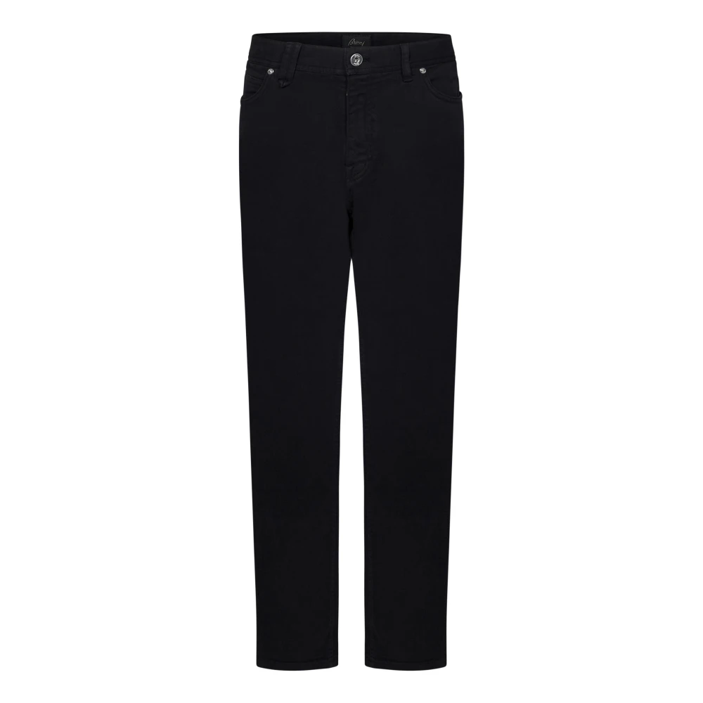 Brioni Zwarte Slim Fit Straight Leg Jeans Black Heren