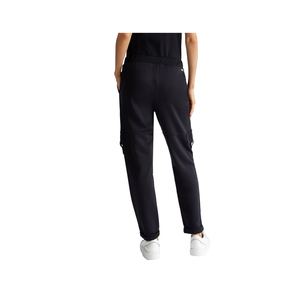 Liu Jo Zwarte Pailletten Getailleerde Broek Black Dames