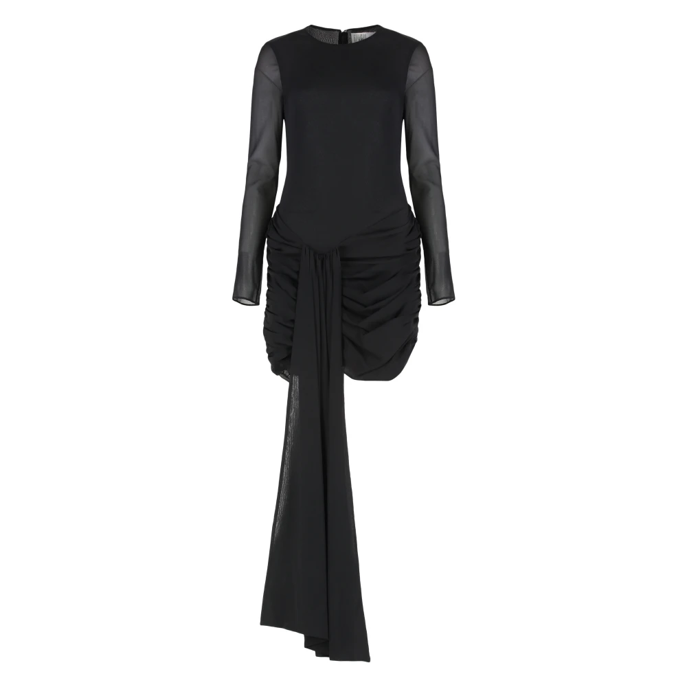 Giuseppe Di Morabito Black Short Dresses, Female, M, Gathered Belt Dress