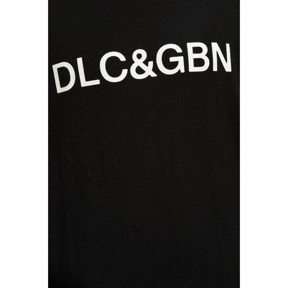 Dolce & Gabbana T-shirt met logo Black Heren