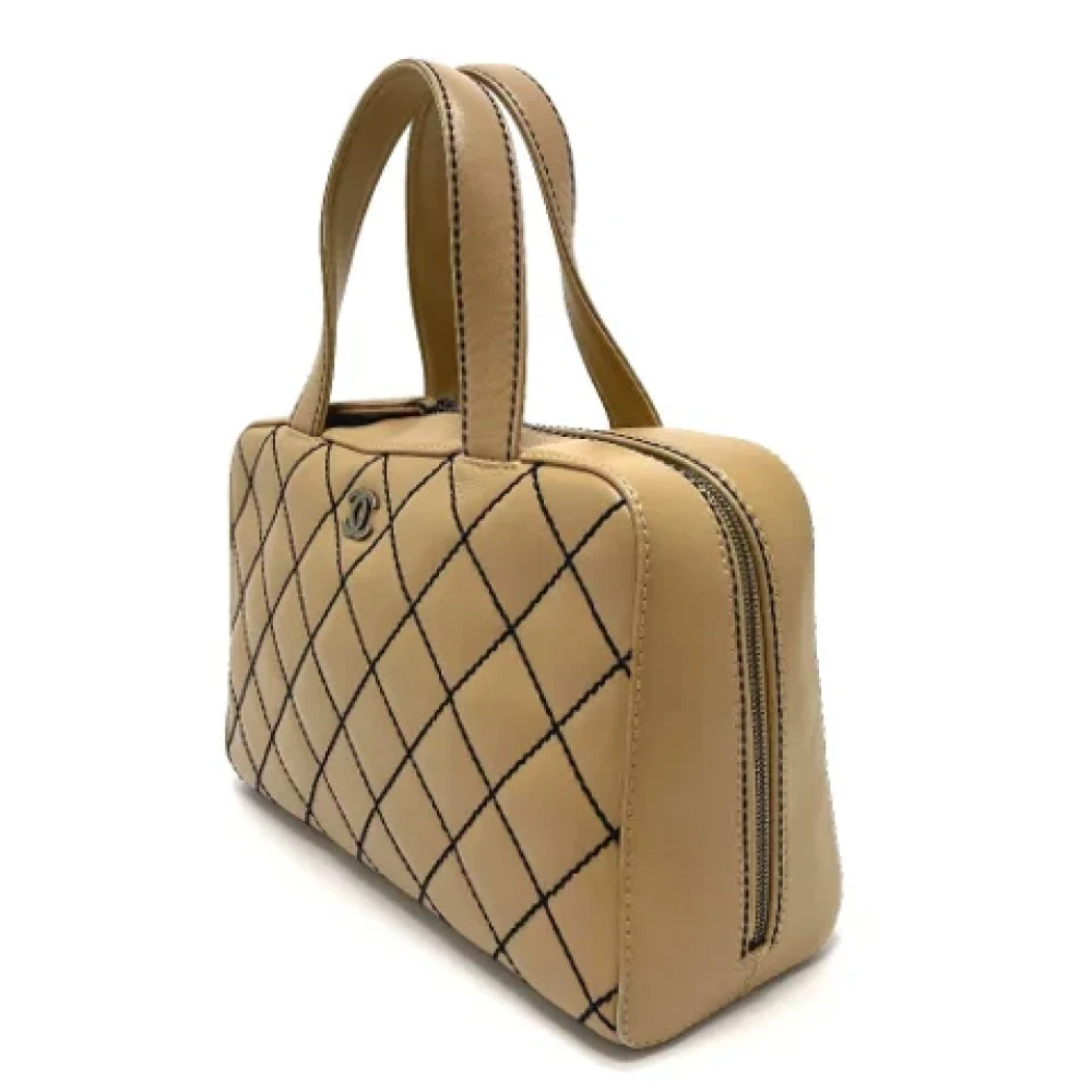 Chanel Vintage Pre-owned Fabric chanel-bags Brown Dames