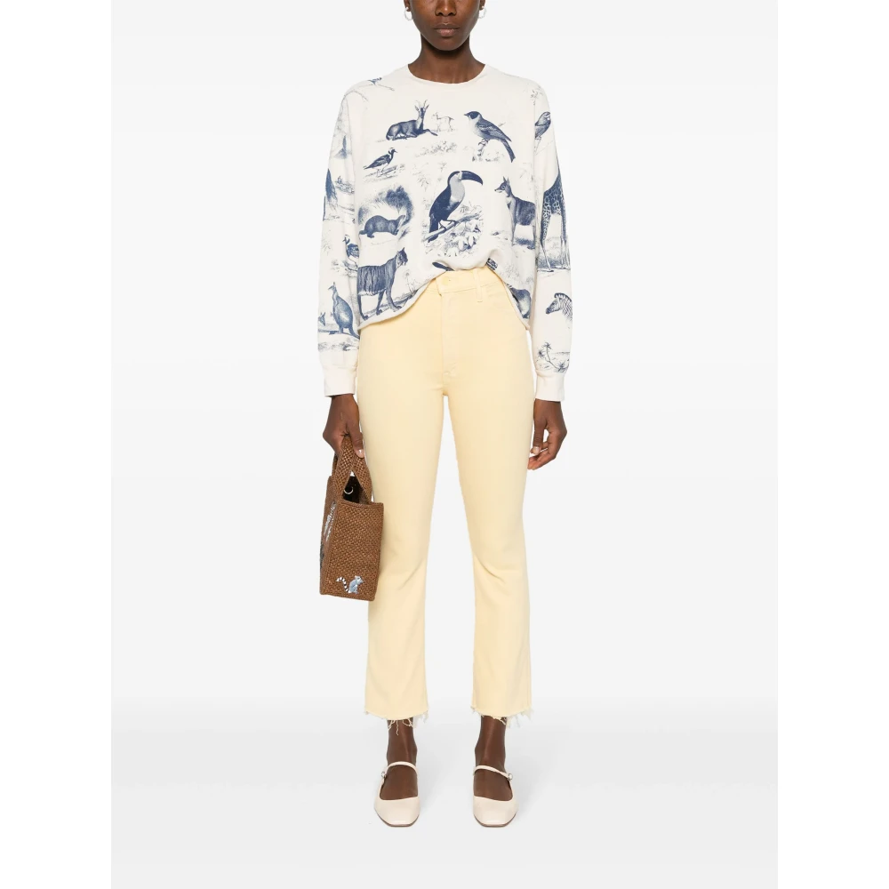 Mother Hustler Enkel Flared Jeans Yellow Dames