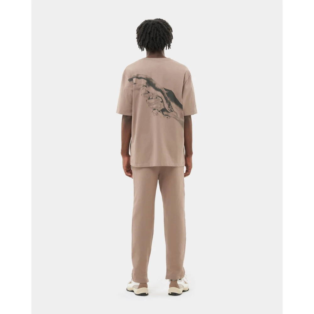 Filling Pieces T-shirt Handshake Fossil Brown Heren
