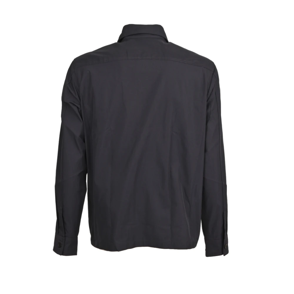 Calvin Klein Katoenen Twill Overhemd met Borstzakken Black Heren