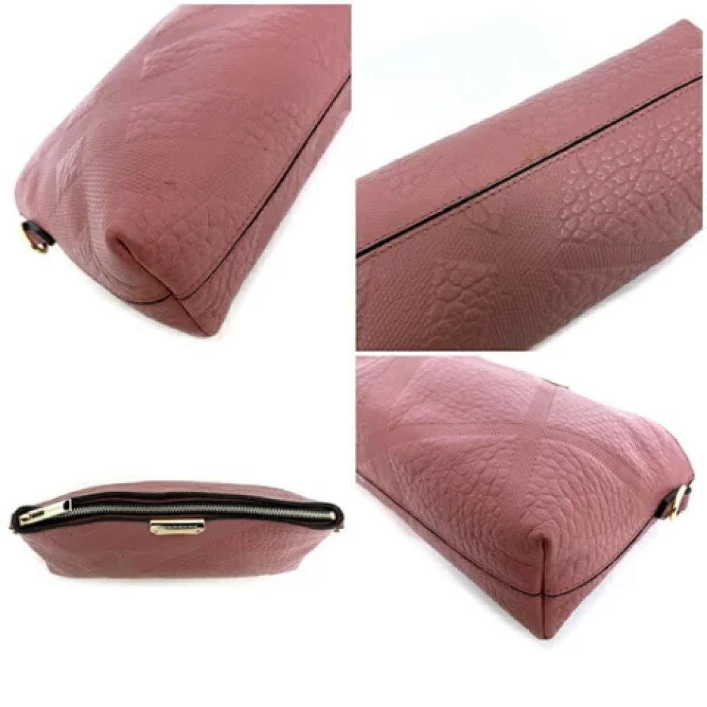 Burberry Vintage Pre-owned Leather shoulder-bags Pink Dames
