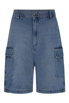 Blå Denim Cargo Shorts