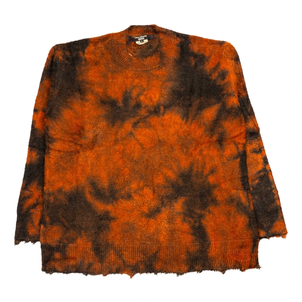 Junya Watanabe Geverfde Sweater in Bruin Oranje Orange Heren