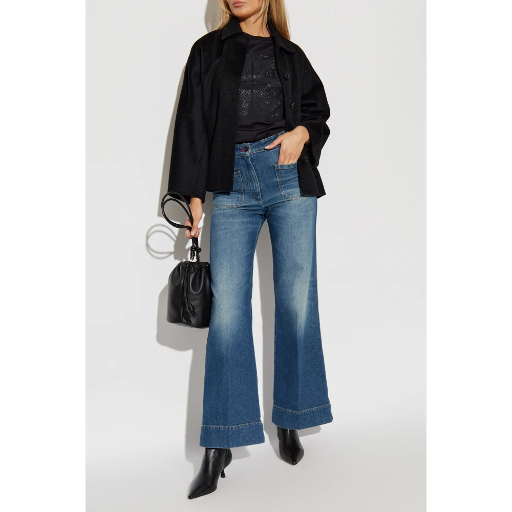 Max Mara Bedrukt T-shirt Black Dames