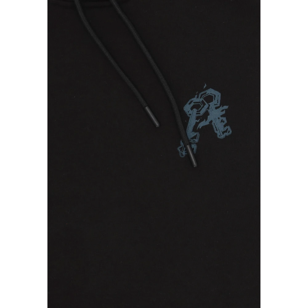 Dolly Noire Zwarte Hoodie met Voorzak Black Heren