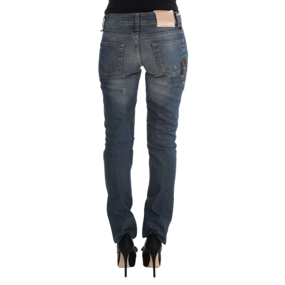 John Galliano Stijlvolle Slim Fit Blauwe Jeans Blue Dames