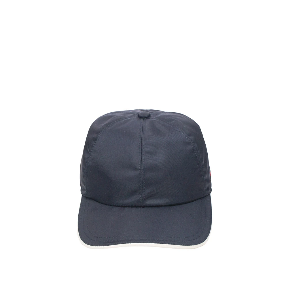 Kiton Verstelbare baseballpet met logo Blue Heren