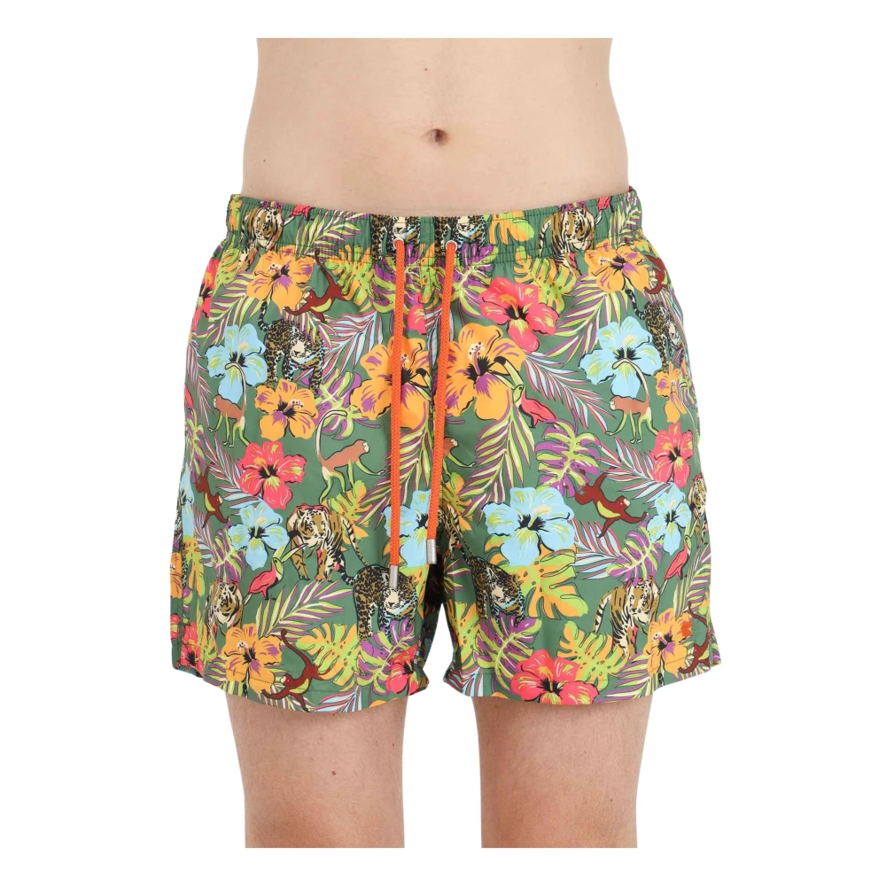 Gallo Jungle Print Beachwear Shorts Multicolor Heren