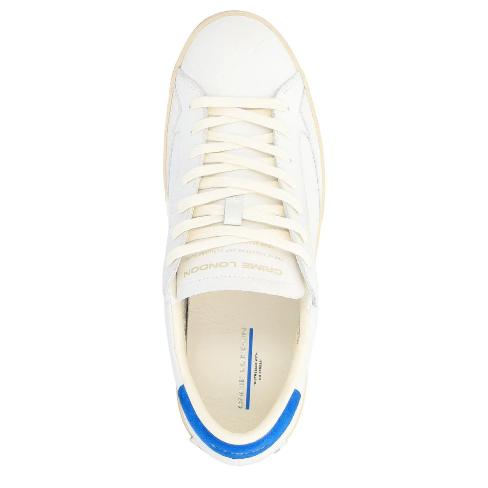 Crime London Witte Distressed Sneakers White Heren