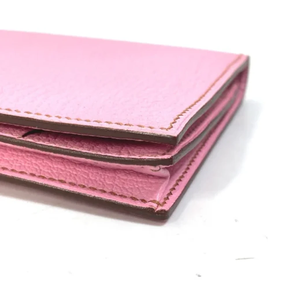 Hermès Vintage Pre-owned Leather wallets Pink Dames