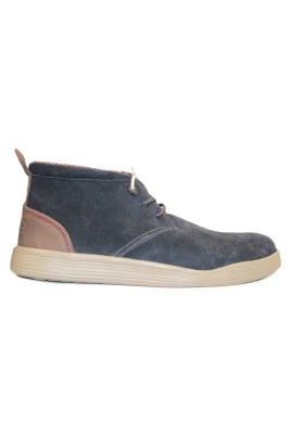 Blå Mocka Loafers