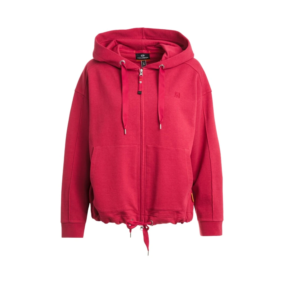 Parajumpers Women's Red Zip-Throughs, Xs, May - Hooded Sweat