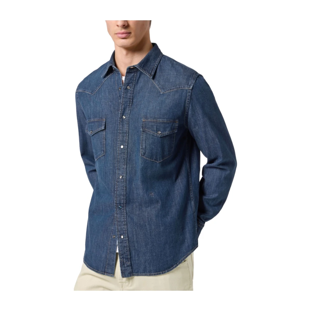Jacob Cohën Katoenen Overhemd Blue Heren