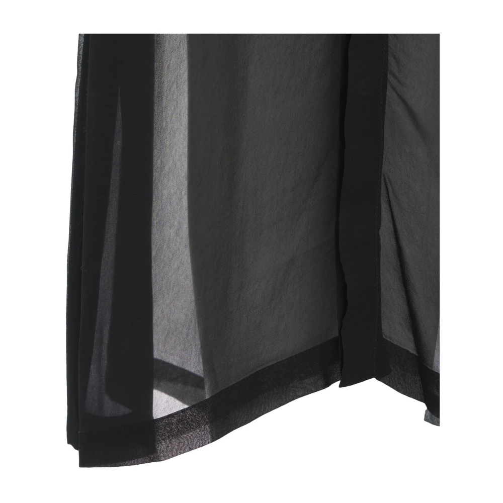 Thom Krom Zwarte Transparante Overhemdjurk Elegant Chic Black Dames
