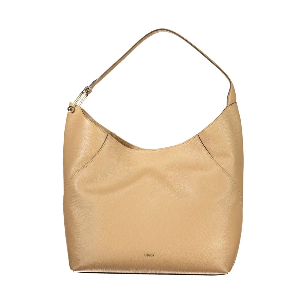 Furla Vrouw Beige Tassen Dames, One Size, Leer, Lara Schoudertas