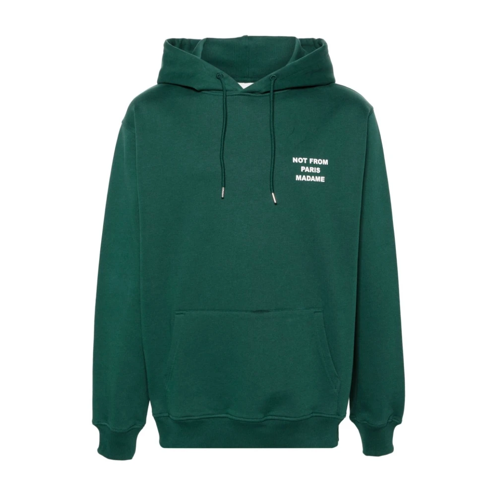 Drole de Monsieur Hoodie met slogan groen Green Heren