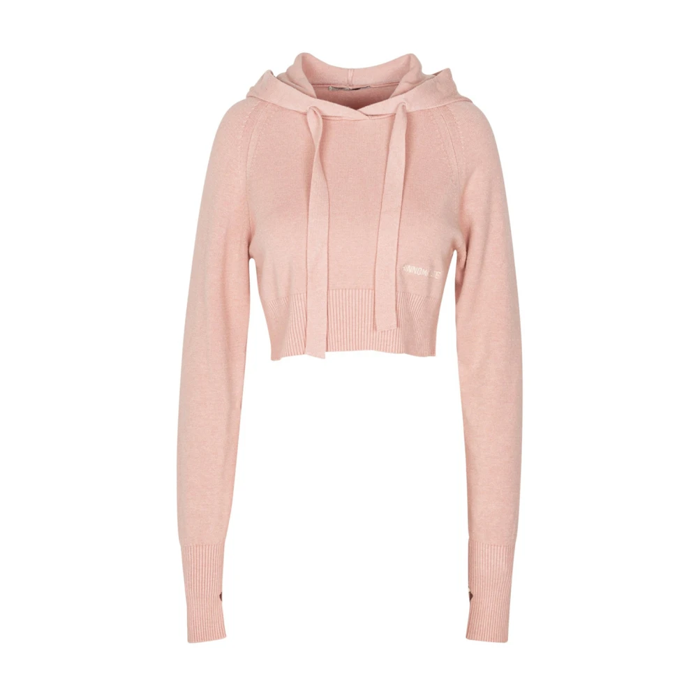Hinnominate Korte hoodie met borduurwerk aan de voorkant Pink Dames