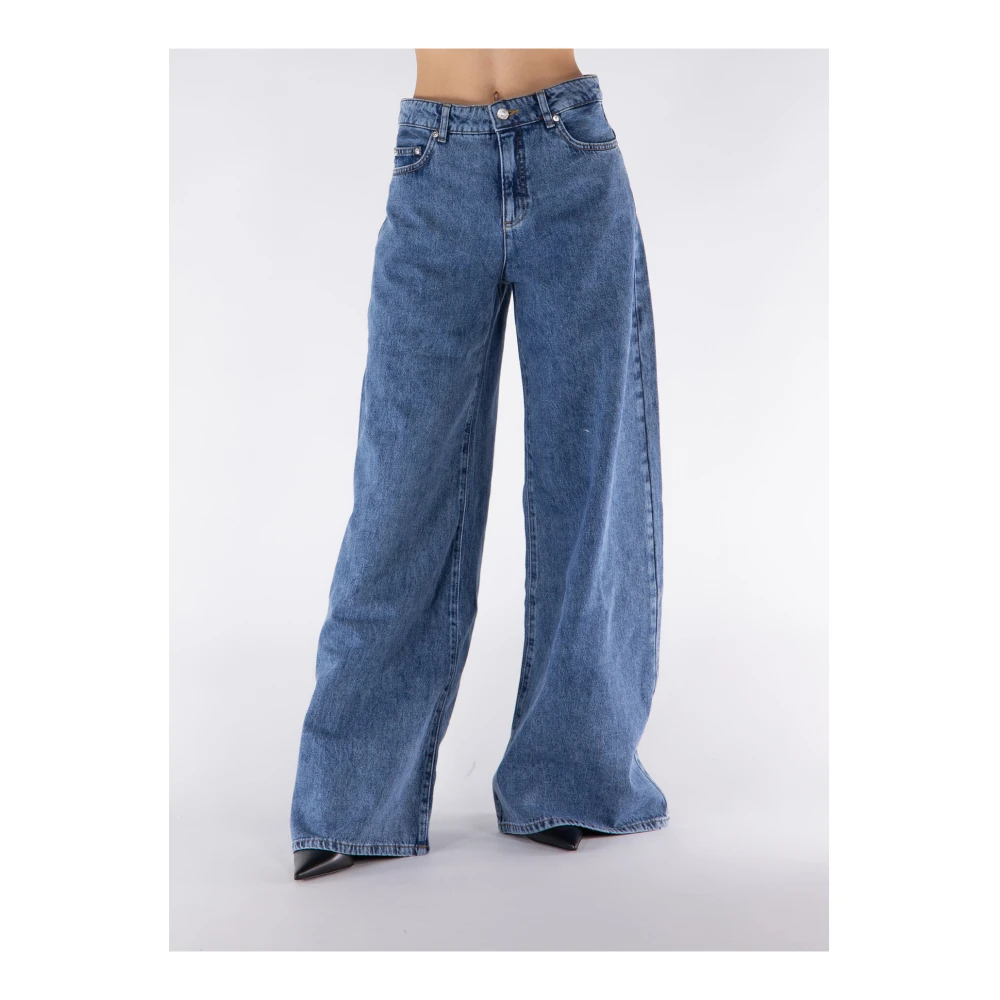 Moschino Wide Jeans Blue Dames