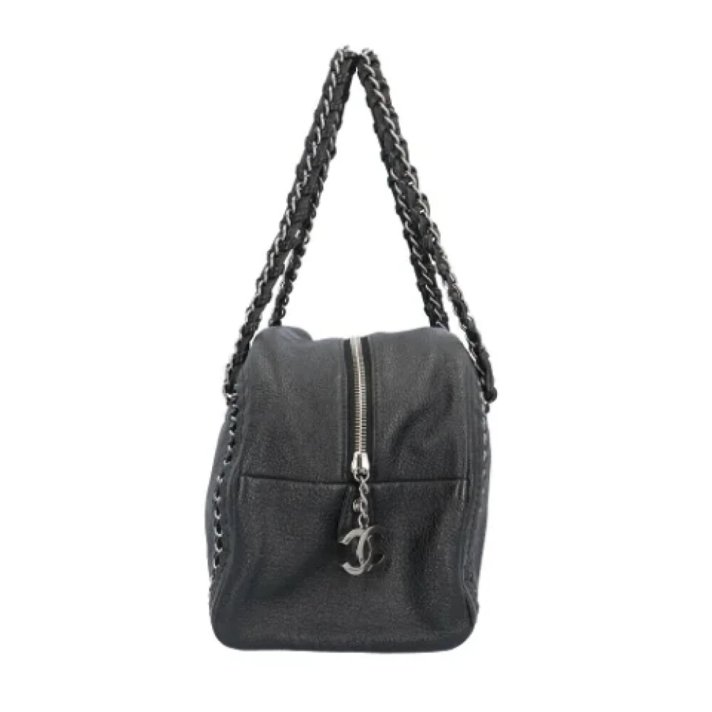 Chanel Vintage Pre-owned Leather handbags Black Dames