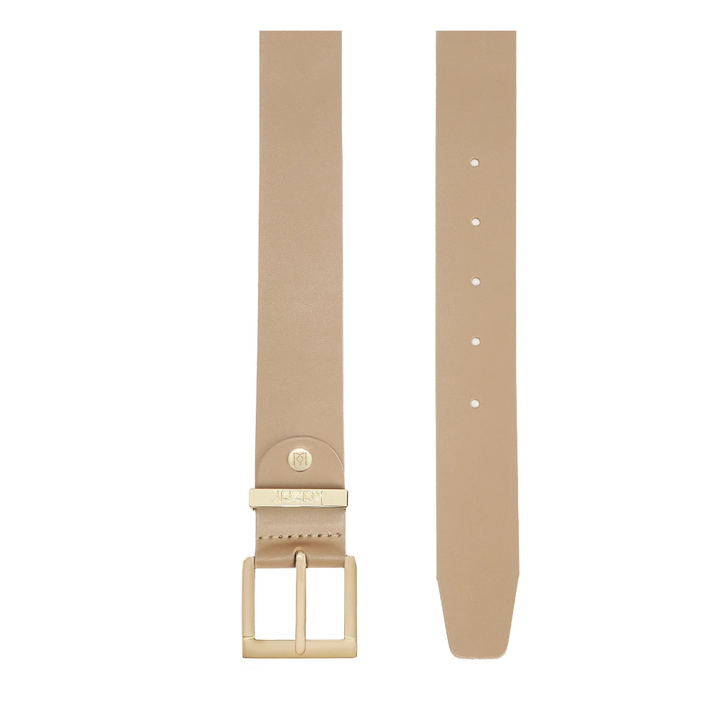 Kazar Eenvoudige leren riem in taupe kleur Beige Dames
