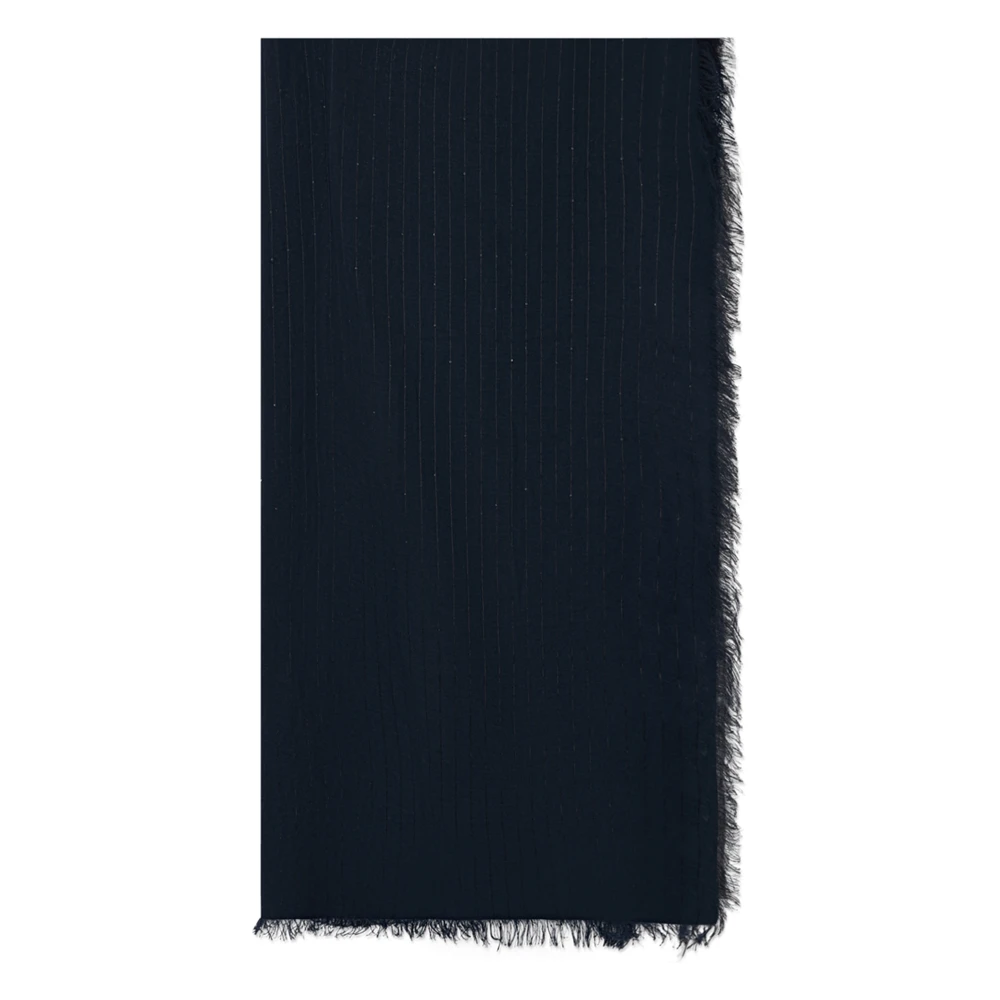 Fabiana Filippi Blue Scarves, Female, One Size, Linen Stole With Sequins