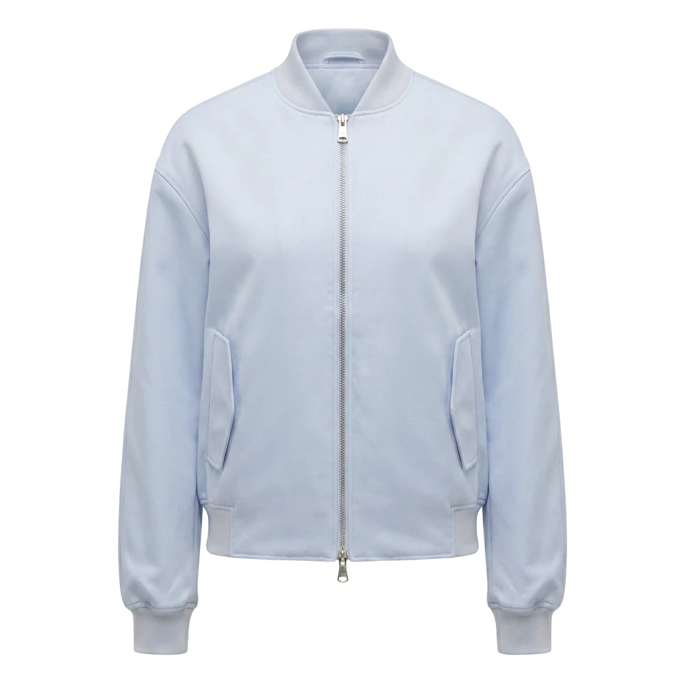 Calvin Klein Jeans Women's Blue Satin Bomber Jacket