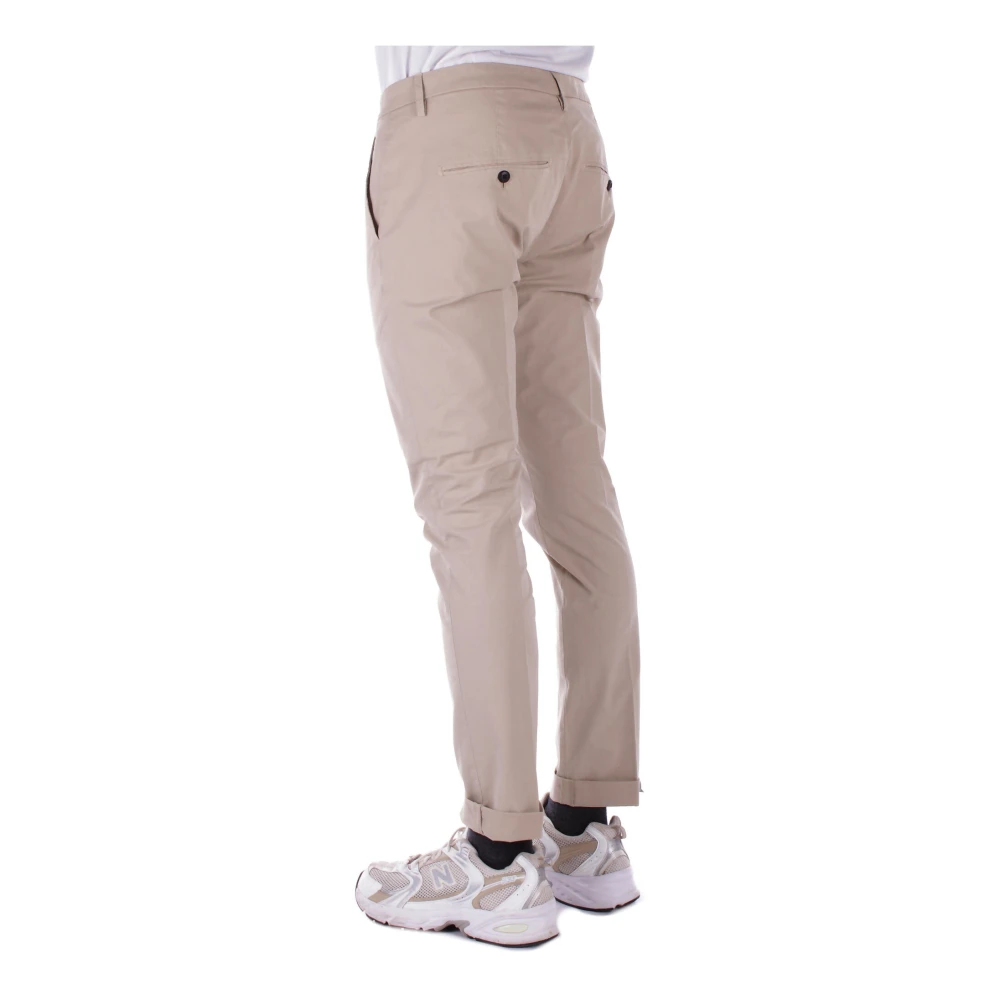 Dondup Beige Slim Fit Broek met Logo Beige Heren