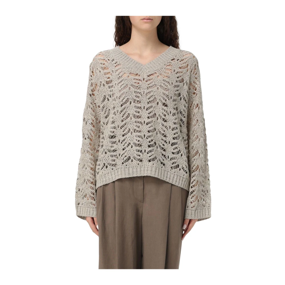Knitwear > V-neck Knitwear - - Brunello Cucinelli - Modalova