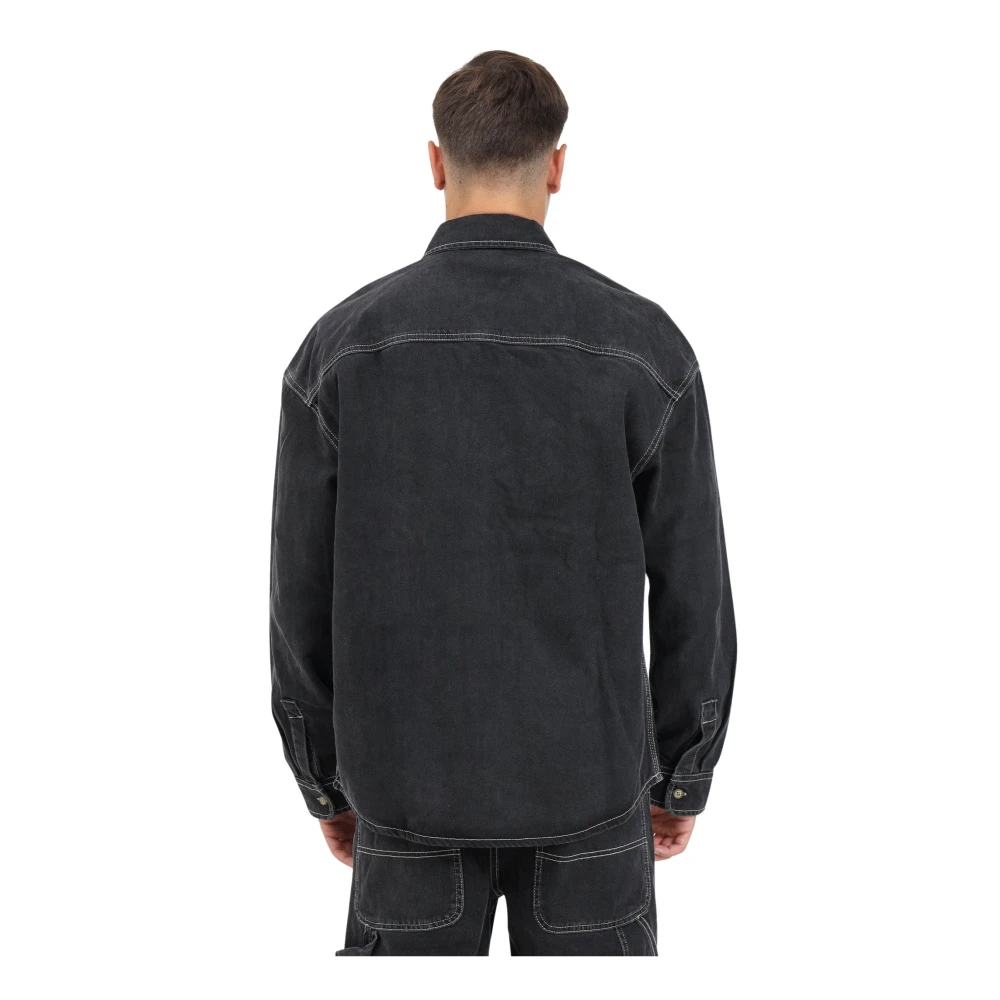 Dickies Zwarte Denim Overhemd Lange Mouwen Black Heren