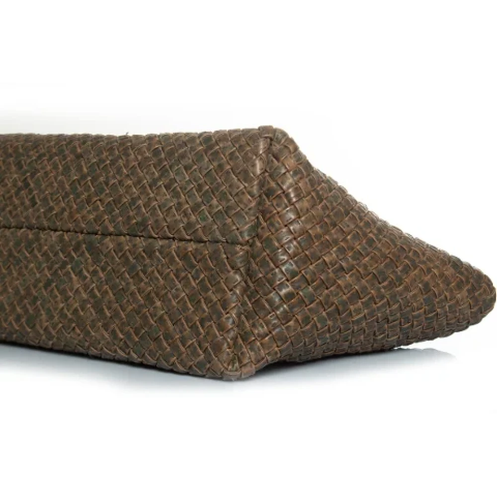 Bottega Veneta Vintage Pre-owned Leather shoppers Brown Dames