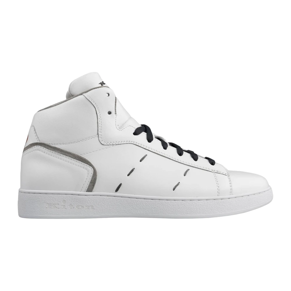 Kiton Leren Sneakers Heren Schoenen Wit