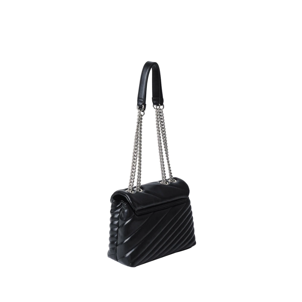 Gaëlle Paris Zwarte Schoudertas Elegant Hoogwaardig Leer Black Dames